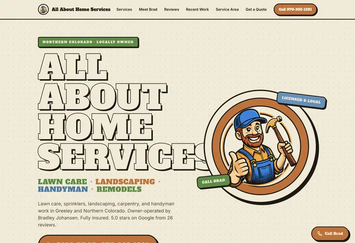 All About Home Services website
